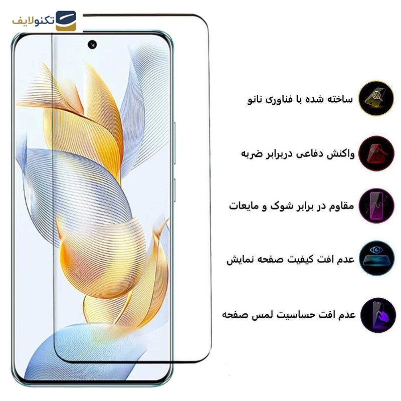 محافظ صفحه نمایش بوف مدل FullGlue-Max مناسب برای گوشی موبایل آنر 90 / 90 Pro - Buff FullGlue-Max Glass Screen Protector For Honor 90 Pro / Honor 90
